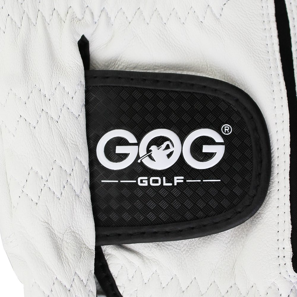Men's White Leather Golf Glove