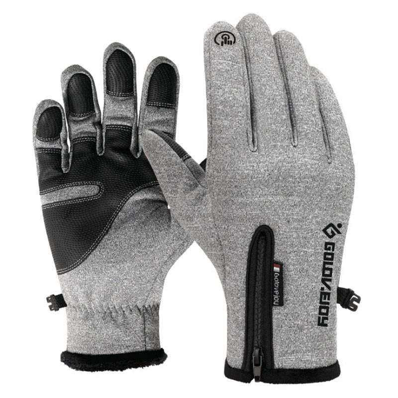 Touchscreen compatible winter riding gloves