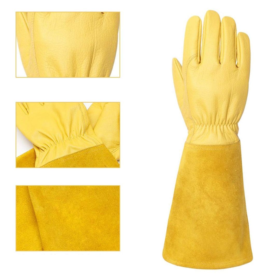 Gants jardinage longs en cuir pour femmes