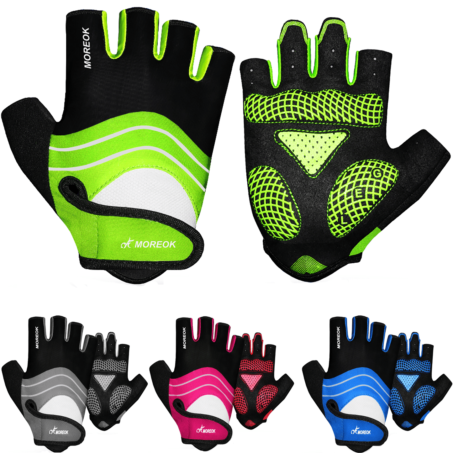 Unisex cycling gloves in various colors