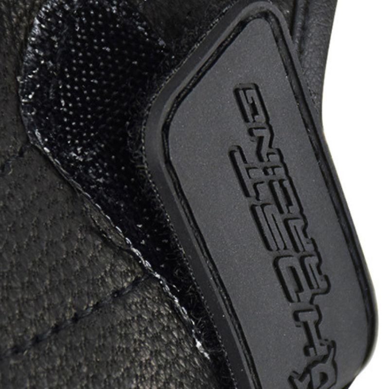 Gants moto cuir perforé vintage