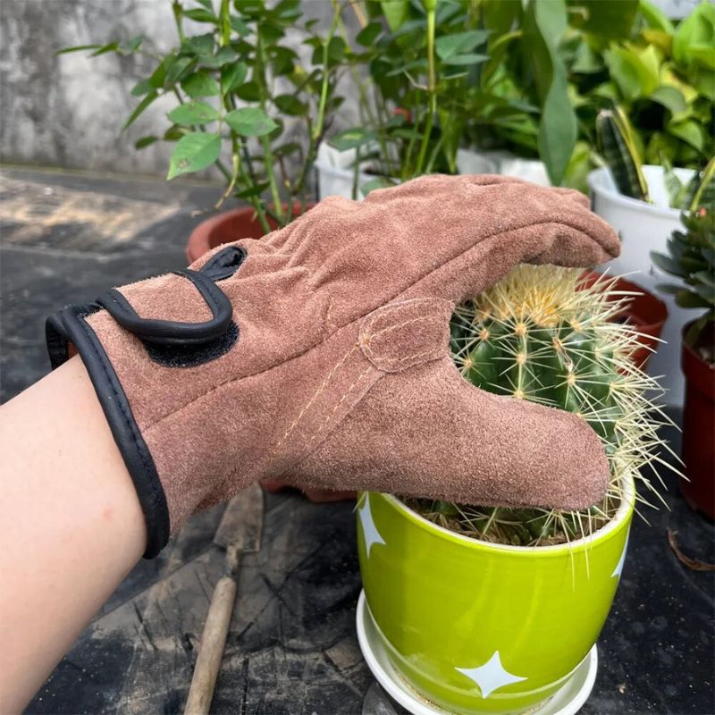 Guantes de jardinería de cuero de alta protección