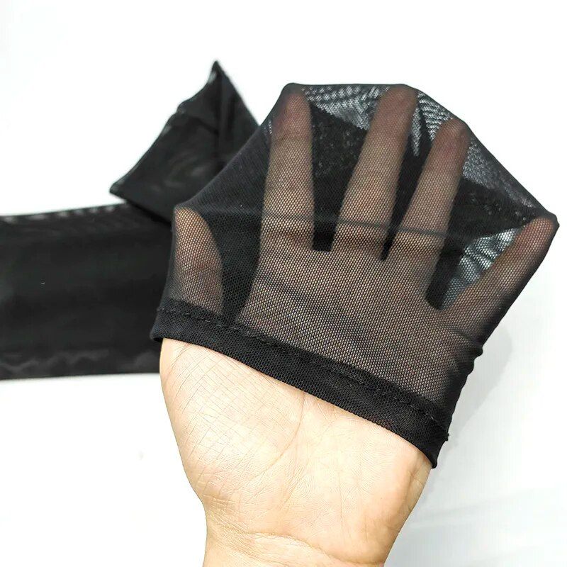 Gants longs femme en mailles transparentes