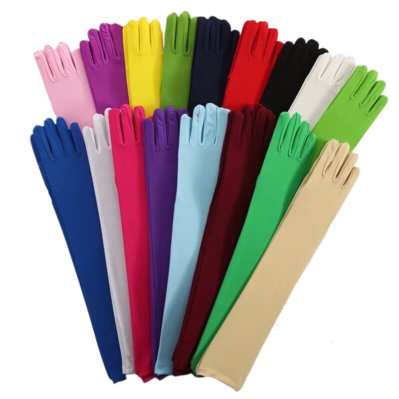 Guantes largos de colores para mujer