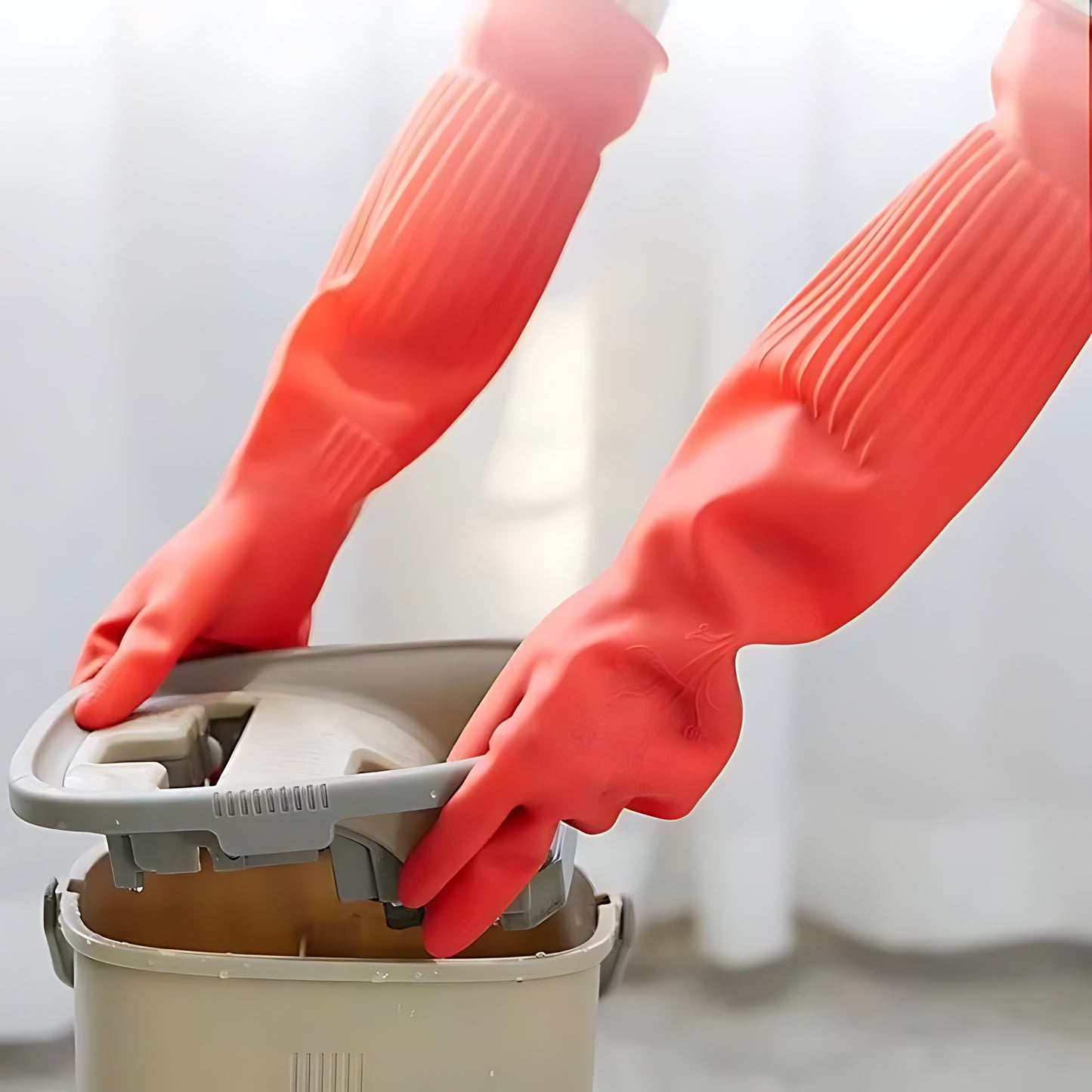 Long latex gloves for washing dishes