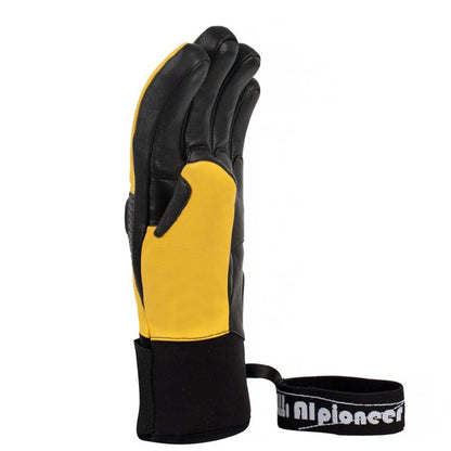 Men's thermal leather ski gloves