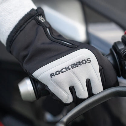 Warm and thick touchscreen winter cycling gloves