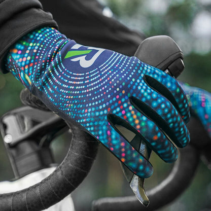 Designer winter cycling gloves with wrist guards
