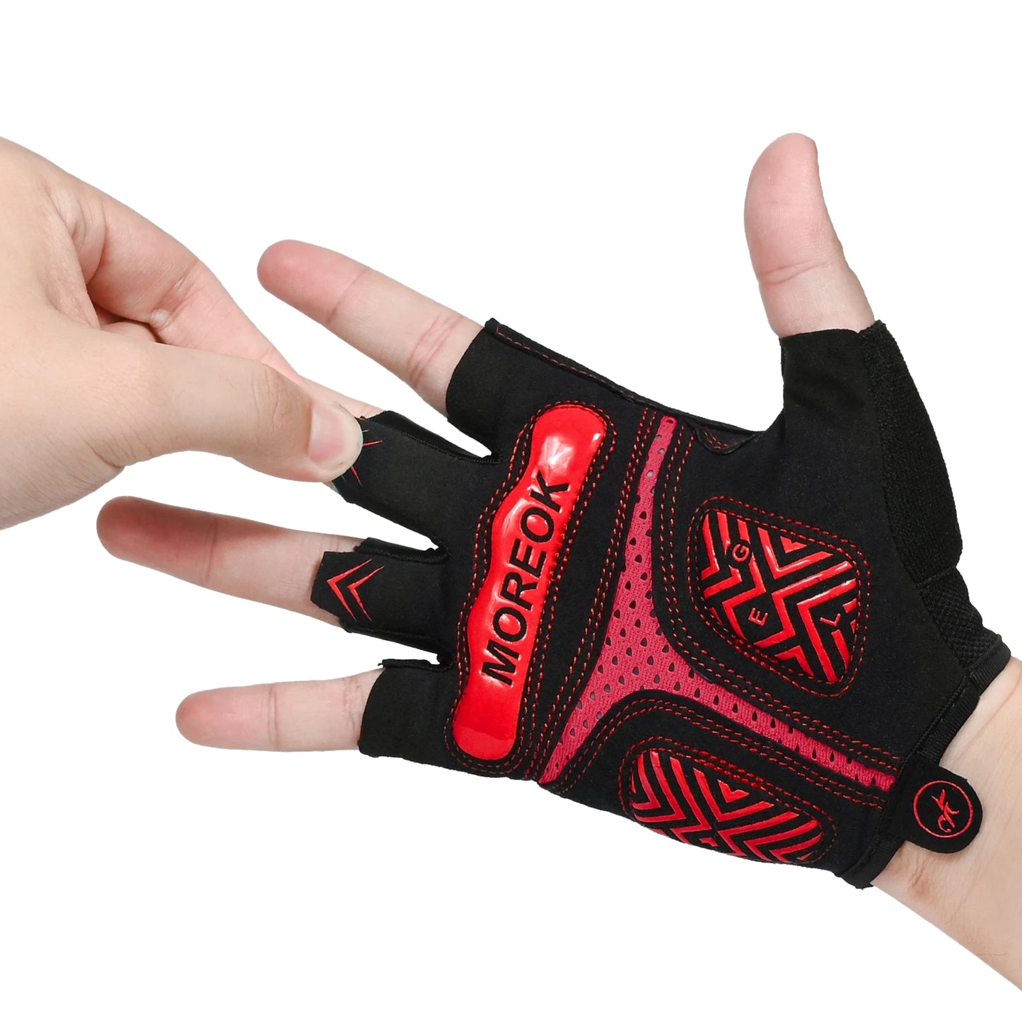 Guantes de ciclismo antideslizantes con cierres de velcro.