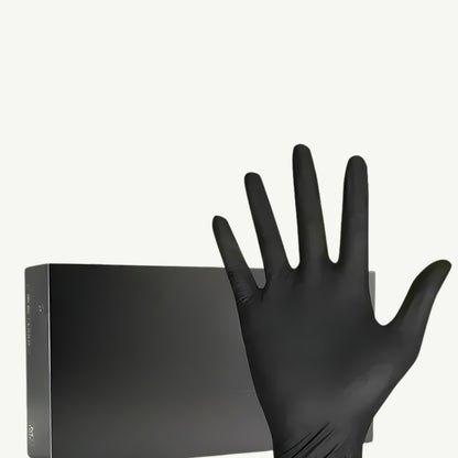 Durable black nitrile gloves, 100 pieces