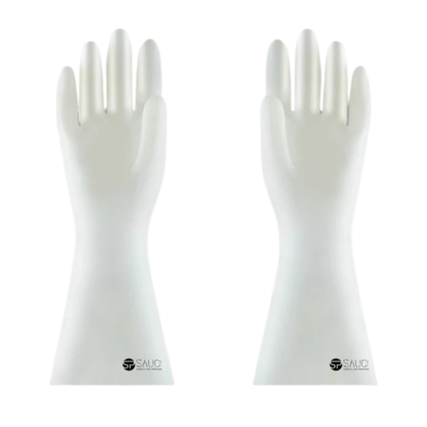 Guantes de cocina de nitrilo blanco para limpieza reutilizable