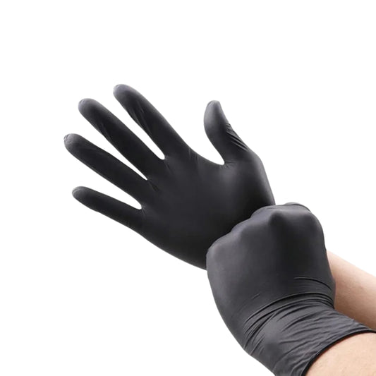 Gants nitrile noirs solides pour travaux ménagers