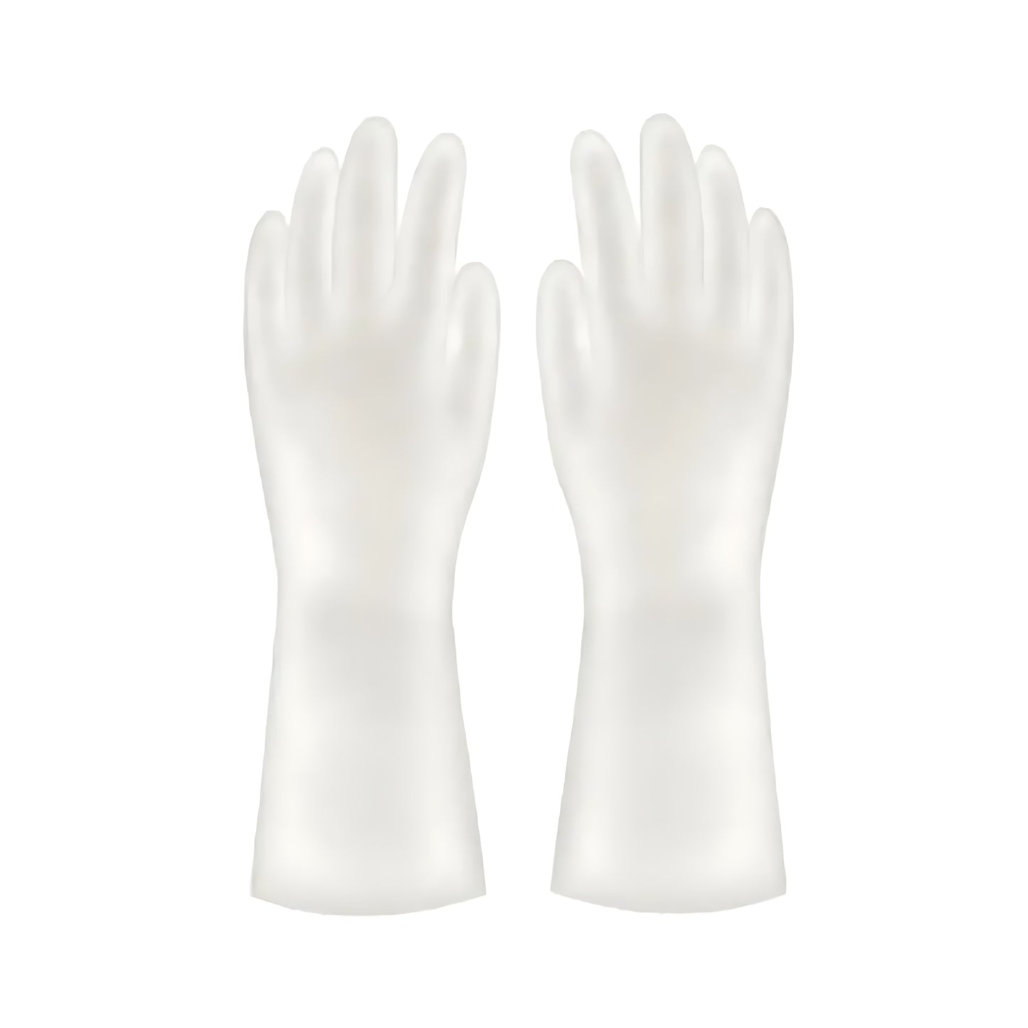 White latex rubber gloves for washing dishes