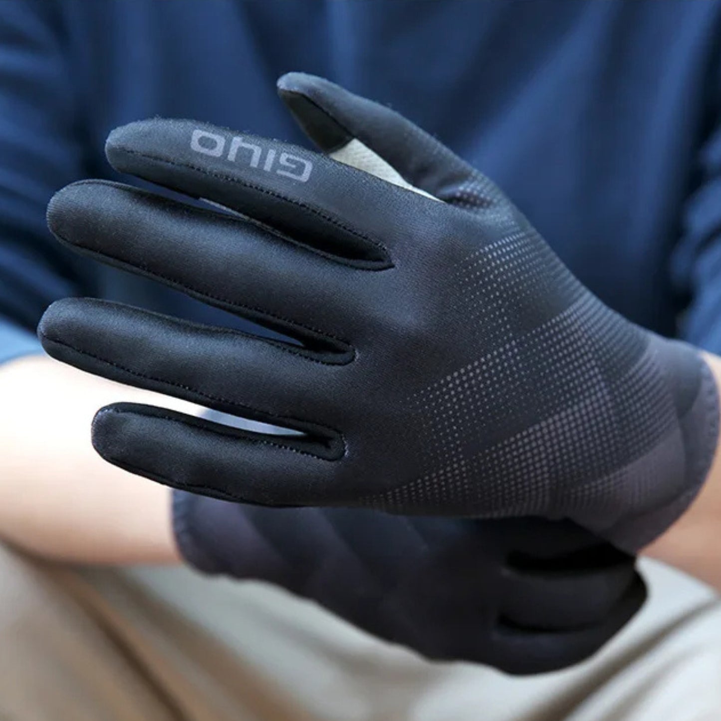 Thermal padded winter cycling gloves