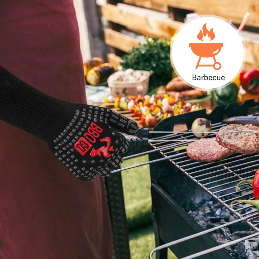 High-temperature heat-resistant gloves for barbecues