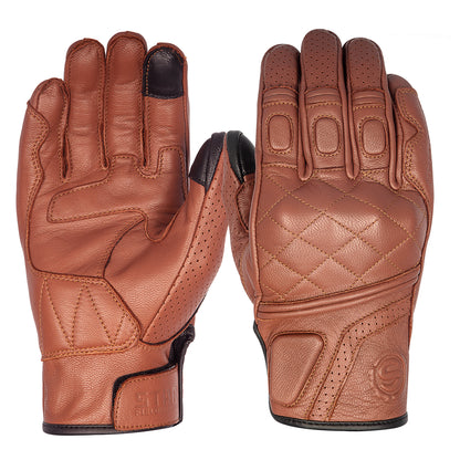 Gants moto vintage de haute qualité en cuir