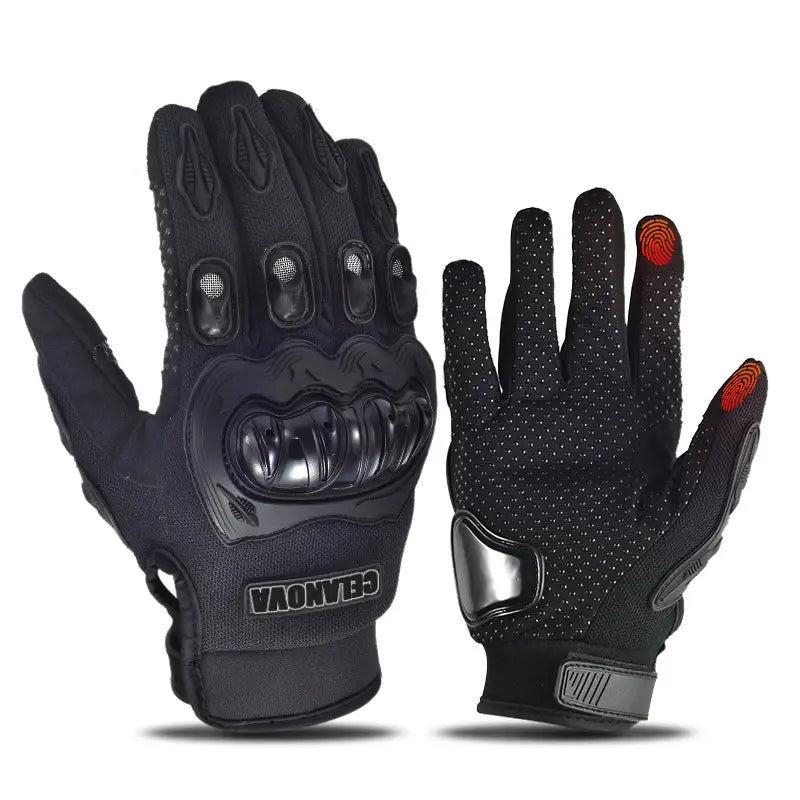 Gants moto cross tactiles avec protection et grip antidérapant