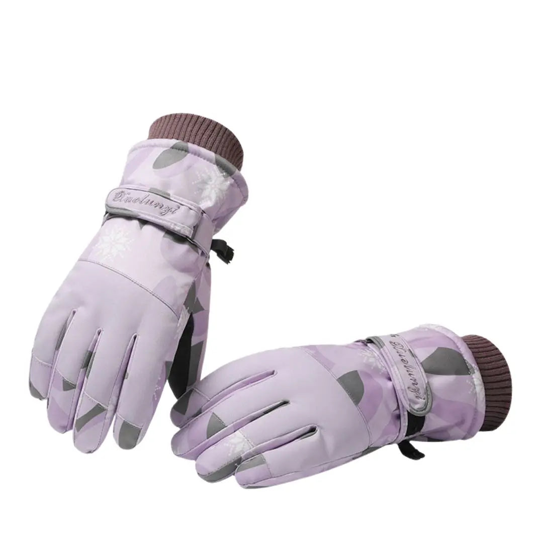 Gants de ski femmes performance avec motifs