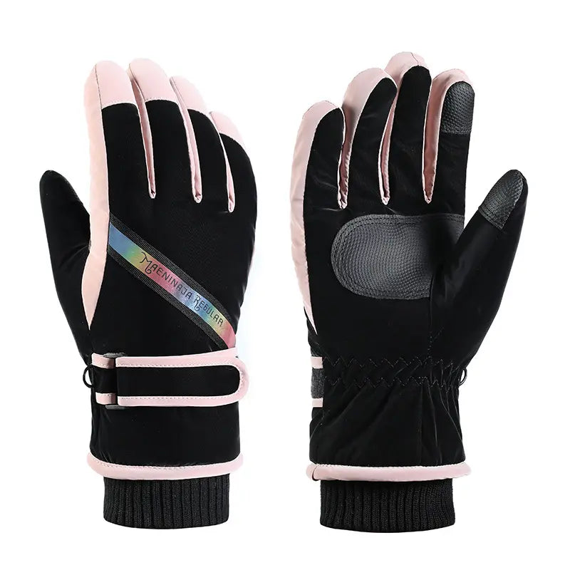Gants de ski femmes tactiles avec doublure polaire