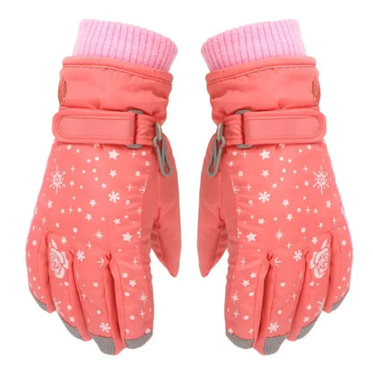Gants de ski enfants roses pour filles