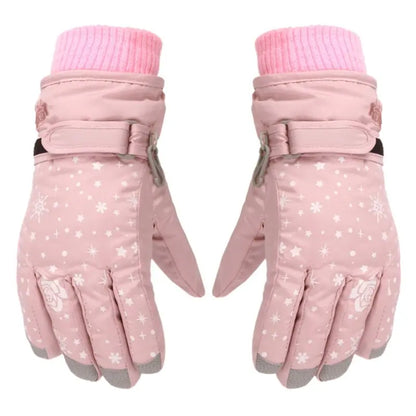 Gants de ski enfants roses pour filles