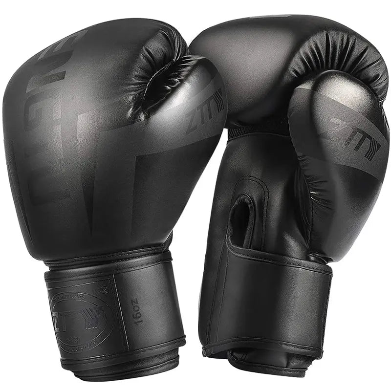 Gant de boxe anglaise noir. L'image est sur fond blanc.