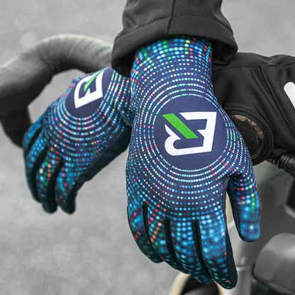 Designer winter cycling gloves with wrist guards