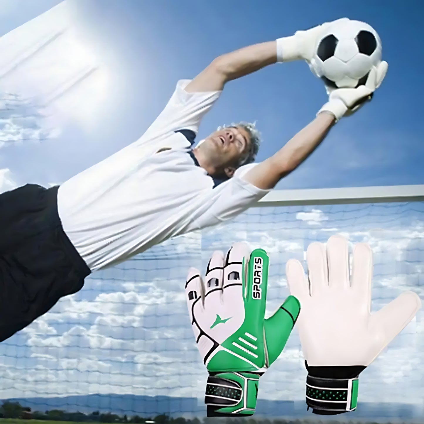Guantes de portero para niños con protección de muñecas