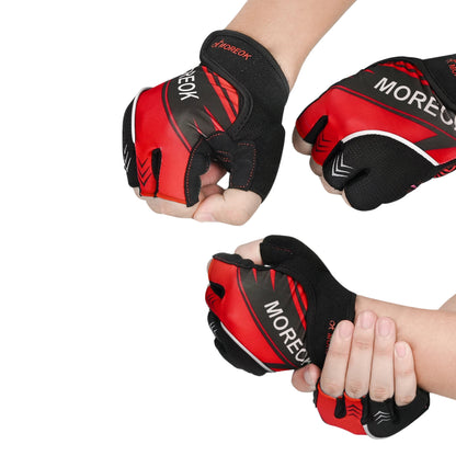 Guantes de ciclismo antideslizantes con cierres de velcro.