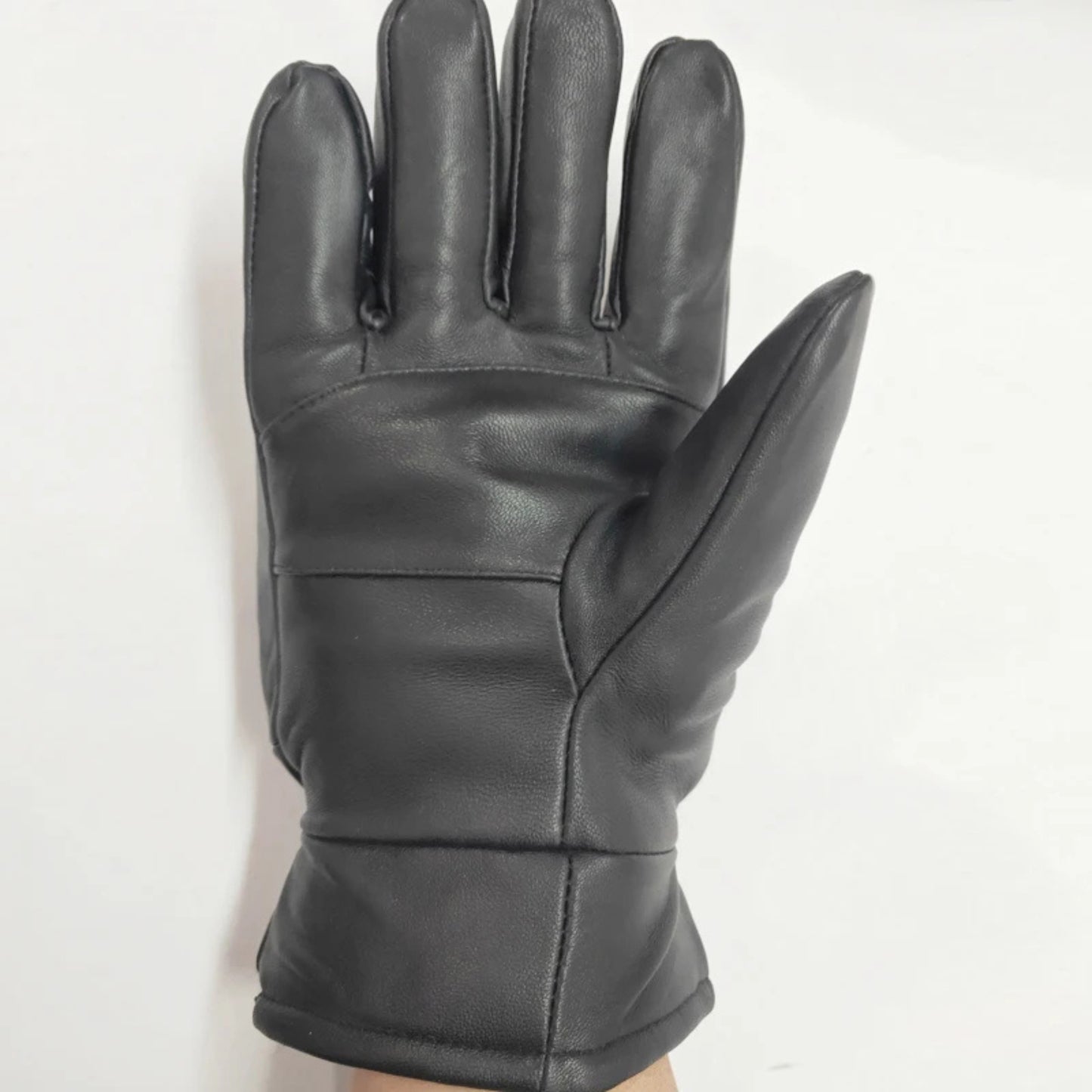Guantes de cuero grueso para hombre para uso en exteriores.