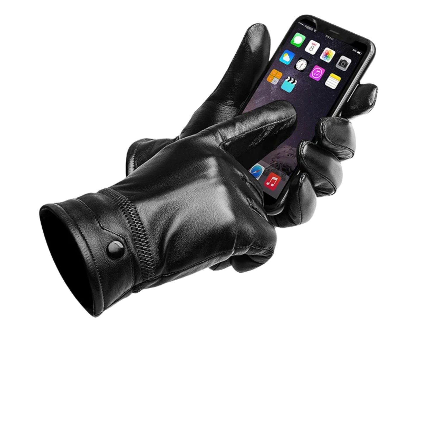 Gants cuir homme confortables avec motifs