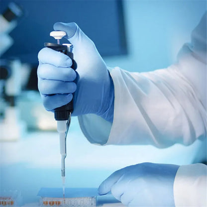100 pieces of food-grade blue nitrile gloves