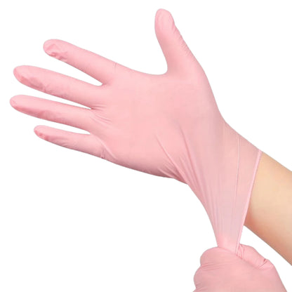 Guantes de cocina de nitrilo impermeables de color rosa
