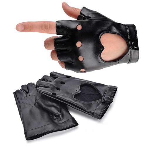 Gants de conduite femme cuir en forme de cœur