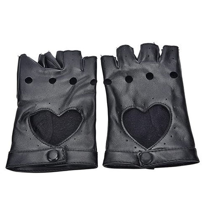 Gants de conduite femme cuir en forme de cœur
