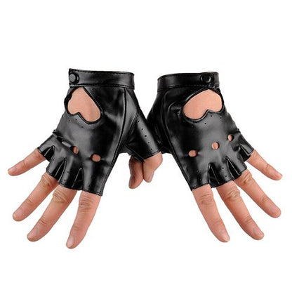 Gants de conduite femme cuir en forme de cœur