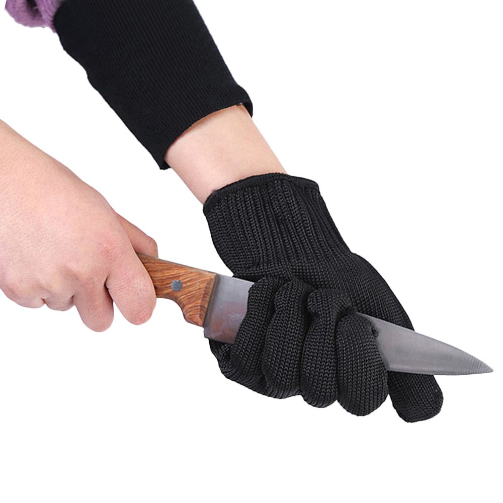 Gants cotte de maille anti-coupures noirs