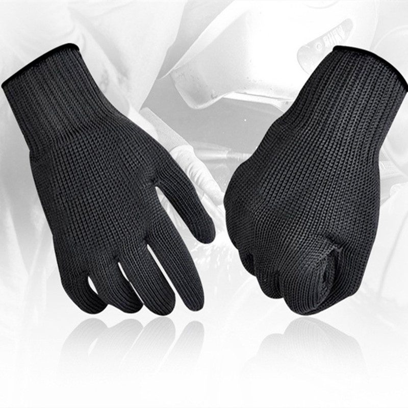 Gants cotte de maille anti-coupures noirs