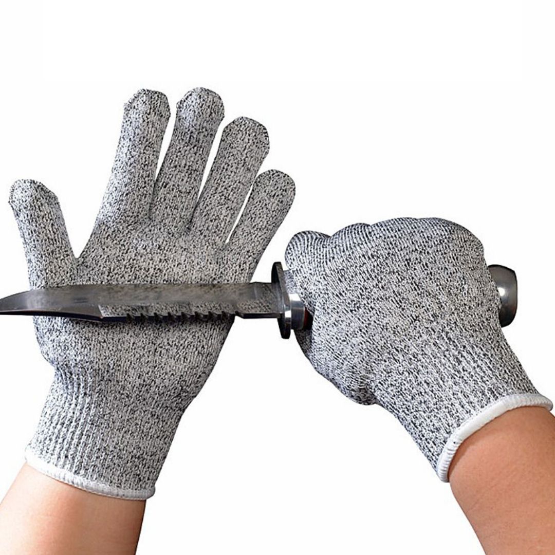 Gants cotte de maille résistants aux coupures (2 paires)