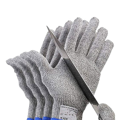Gants cotte de maille résistants aux coupures (2 paires)