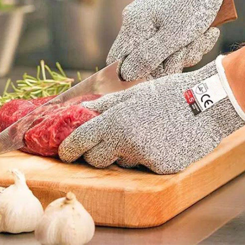 Gants cotte de maille résistants aux coupures (2 paires)