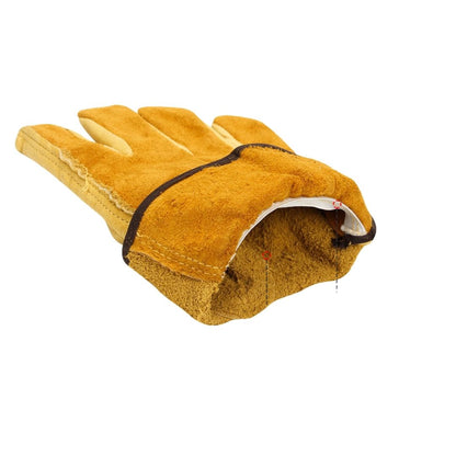 Gants de chantier jaunes en cuir