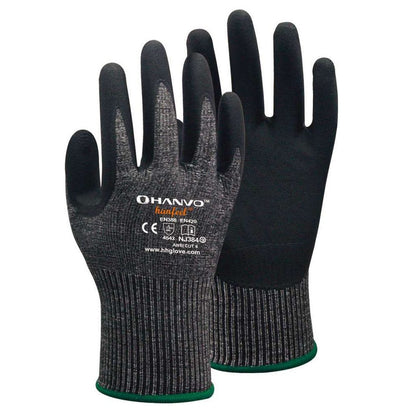 Gants de chantier noir anti-coupures