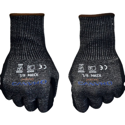 Gants de chantier noir anti-coupures