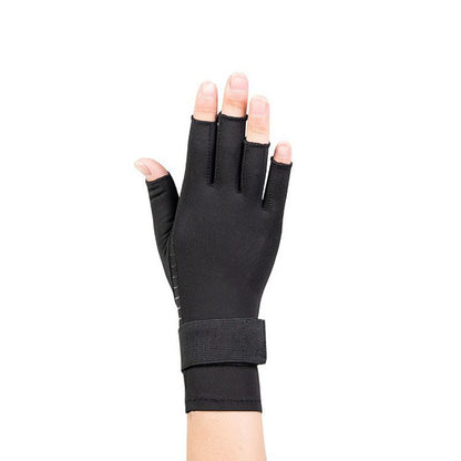 Gants de compression noirs avec sangle réglable au poignet