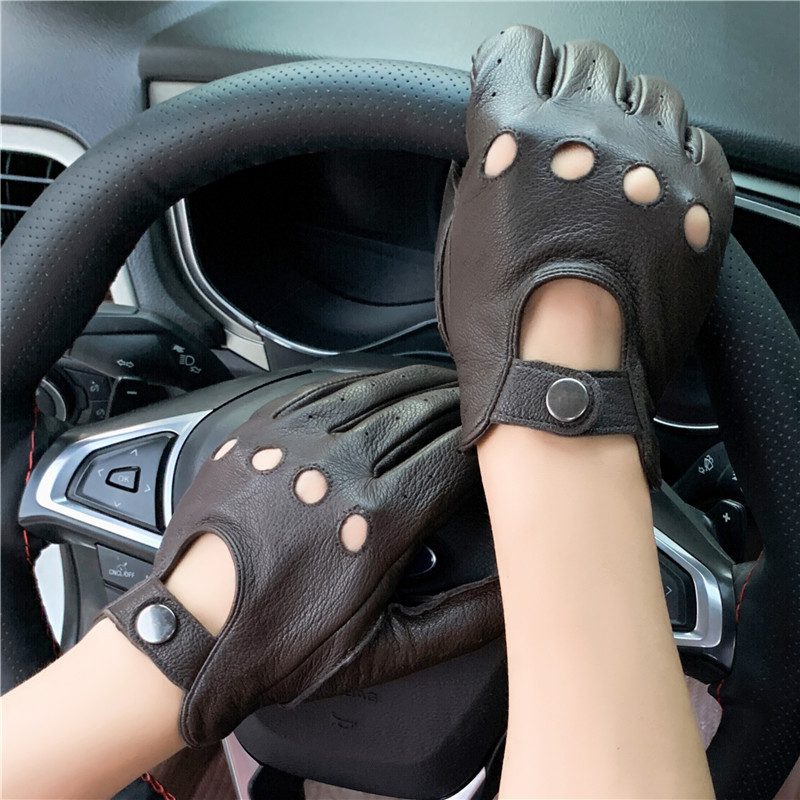 Gants de conduite en cuir rétro