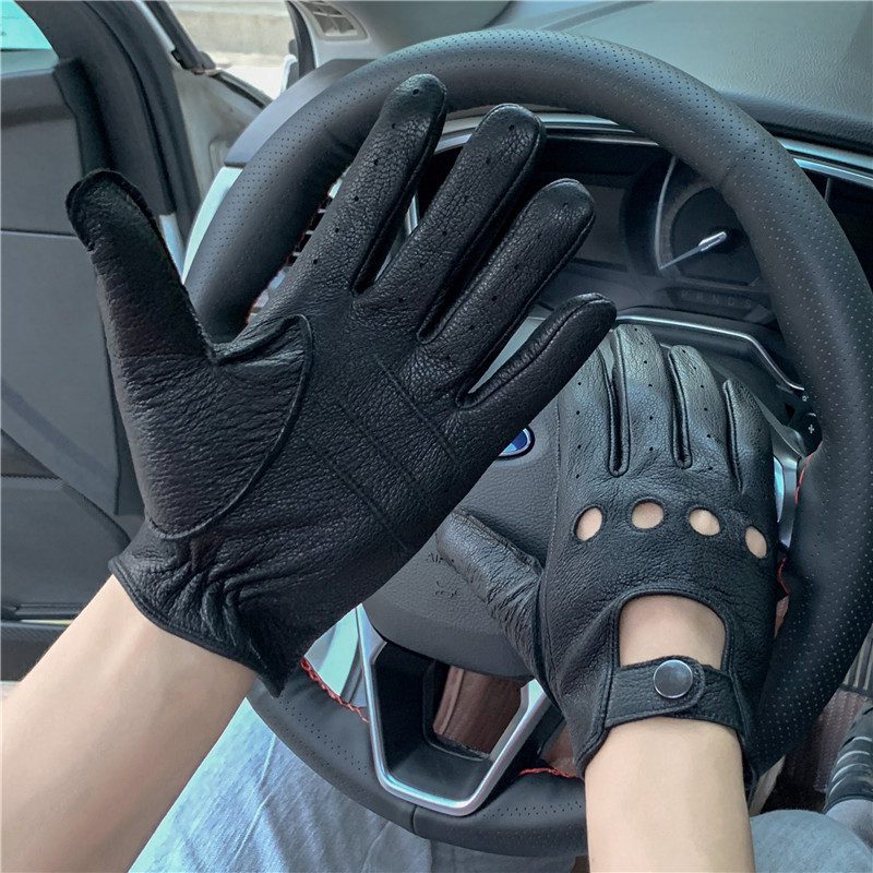 Gants de conduite en cuir rétro