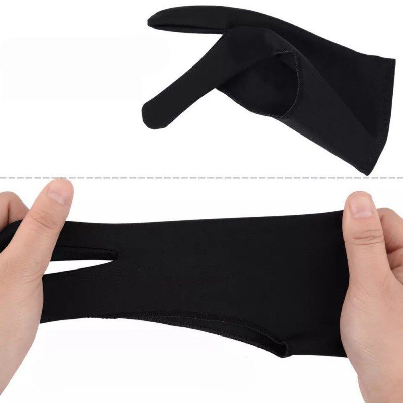 Gant de dessin antisalissure à 2 doigts pour tablette