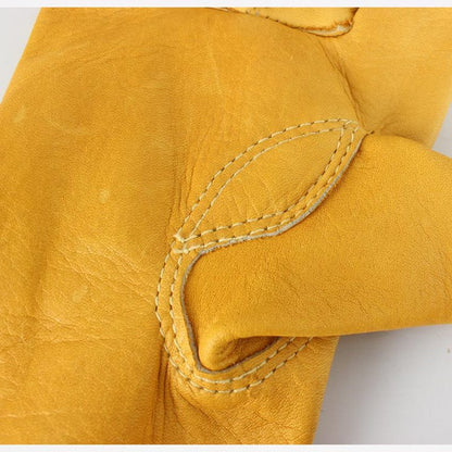 Gants de soudure jaunes en cuir