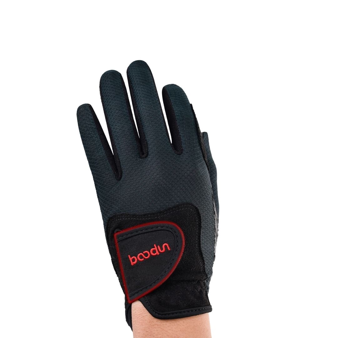 Gants équitation noirs unisexes